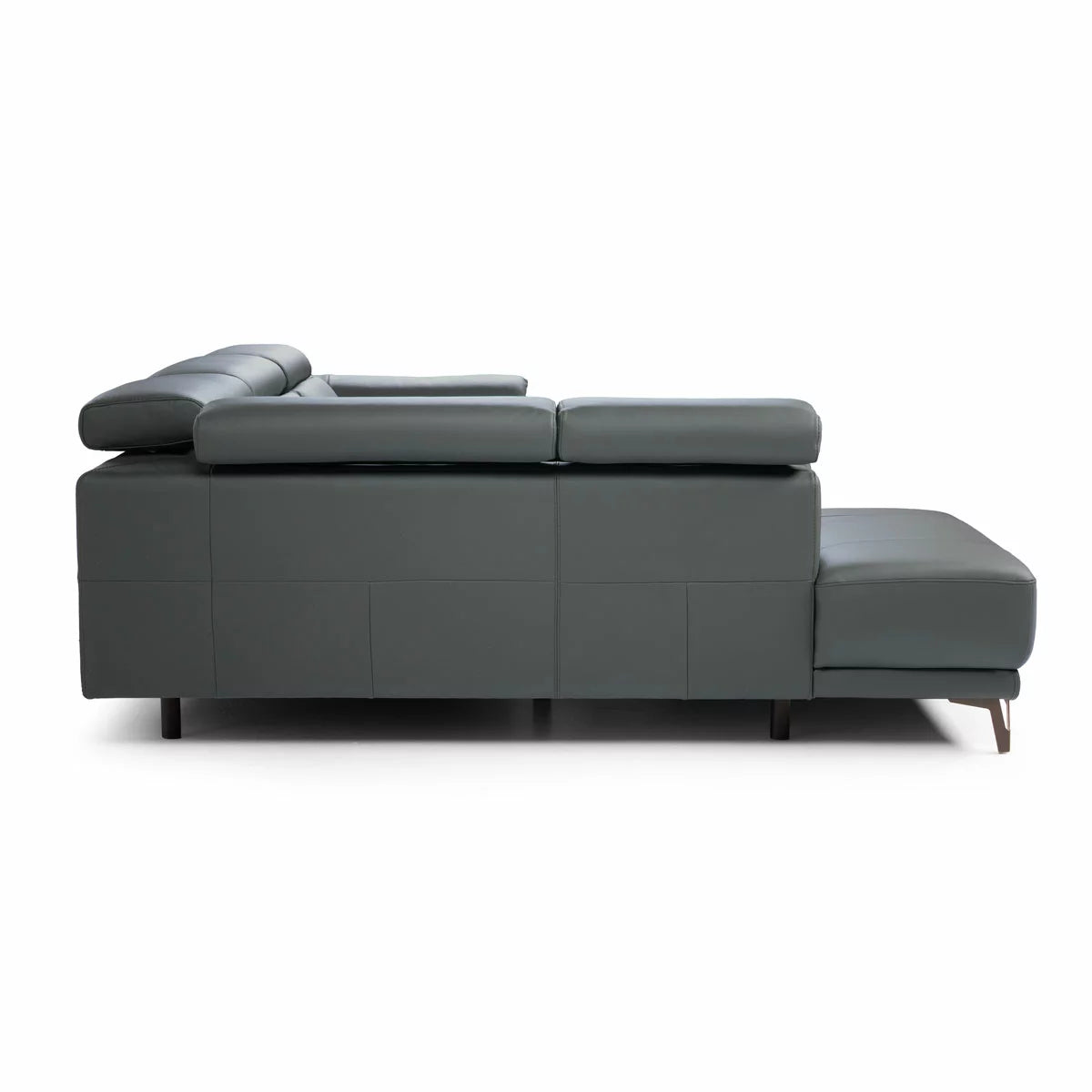 Nicoletti Charleston Blue Leather Power Reclining Corner Sofa with Chaise in 2