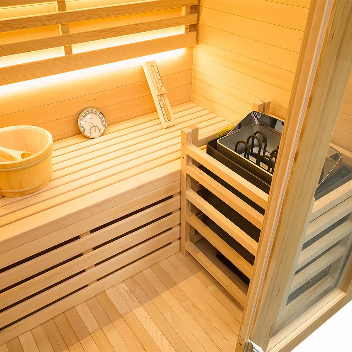 Vidalux Nordic Traditional Indoor Sauna in 4 Sizes, view 16