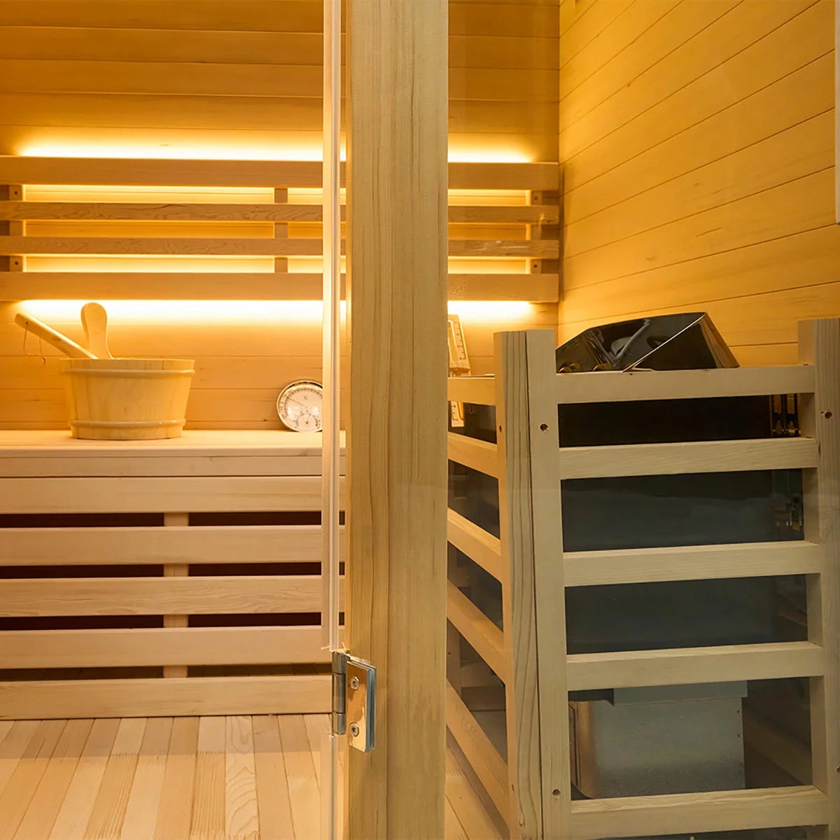 Vidalux Nordic Traditional Indoor Sauna in 4 Sizes, view 15