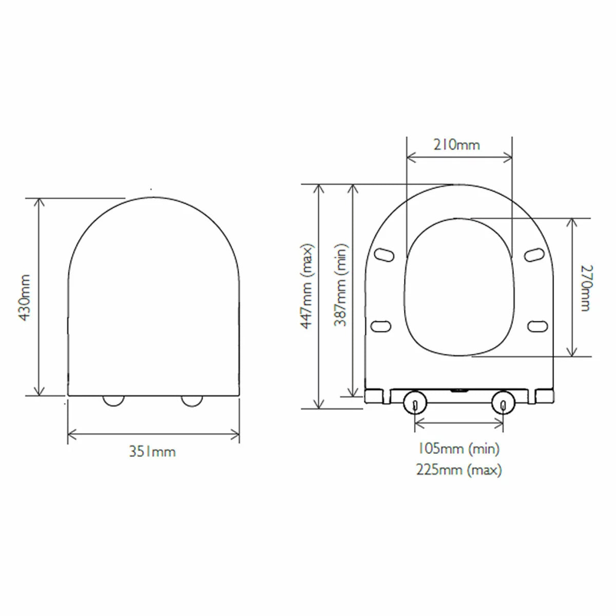 Tavistock Curve Wall Hung Toilet With Pan And Slim Seat