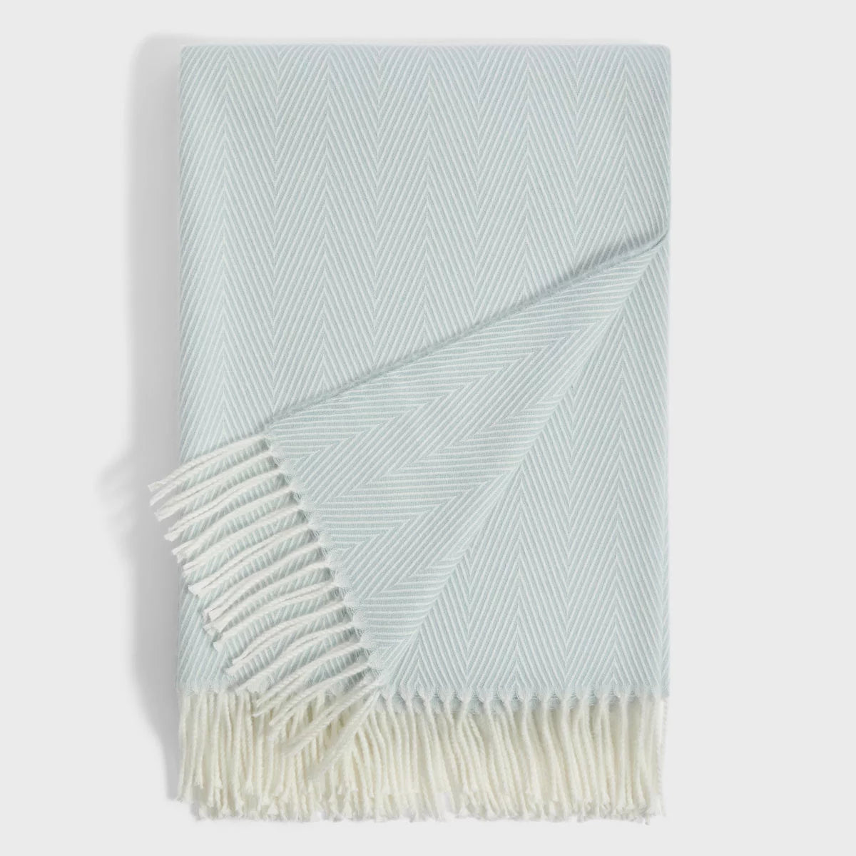 Osprey London Herringbone Fringed Throw, 140 x 190 cm