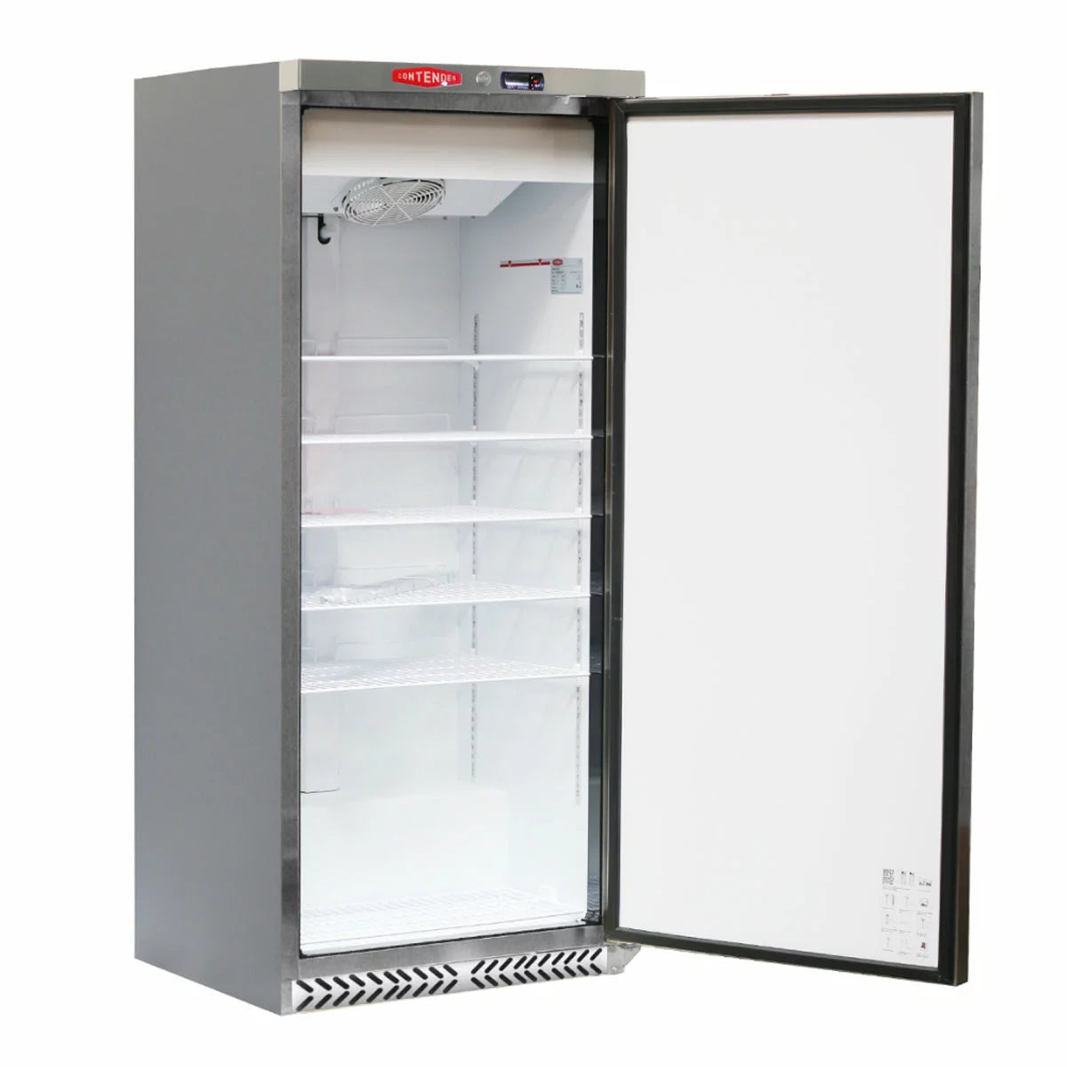 Contender RUS054 Commercial 600L Upright Fridge, D Rated in Stainless Steel