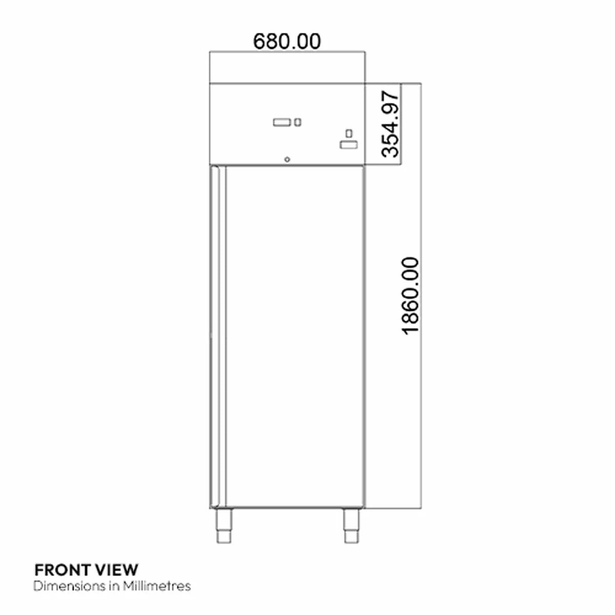 Contender RUS008 Commercial 600L Single Door Catering Fridge, D Rated