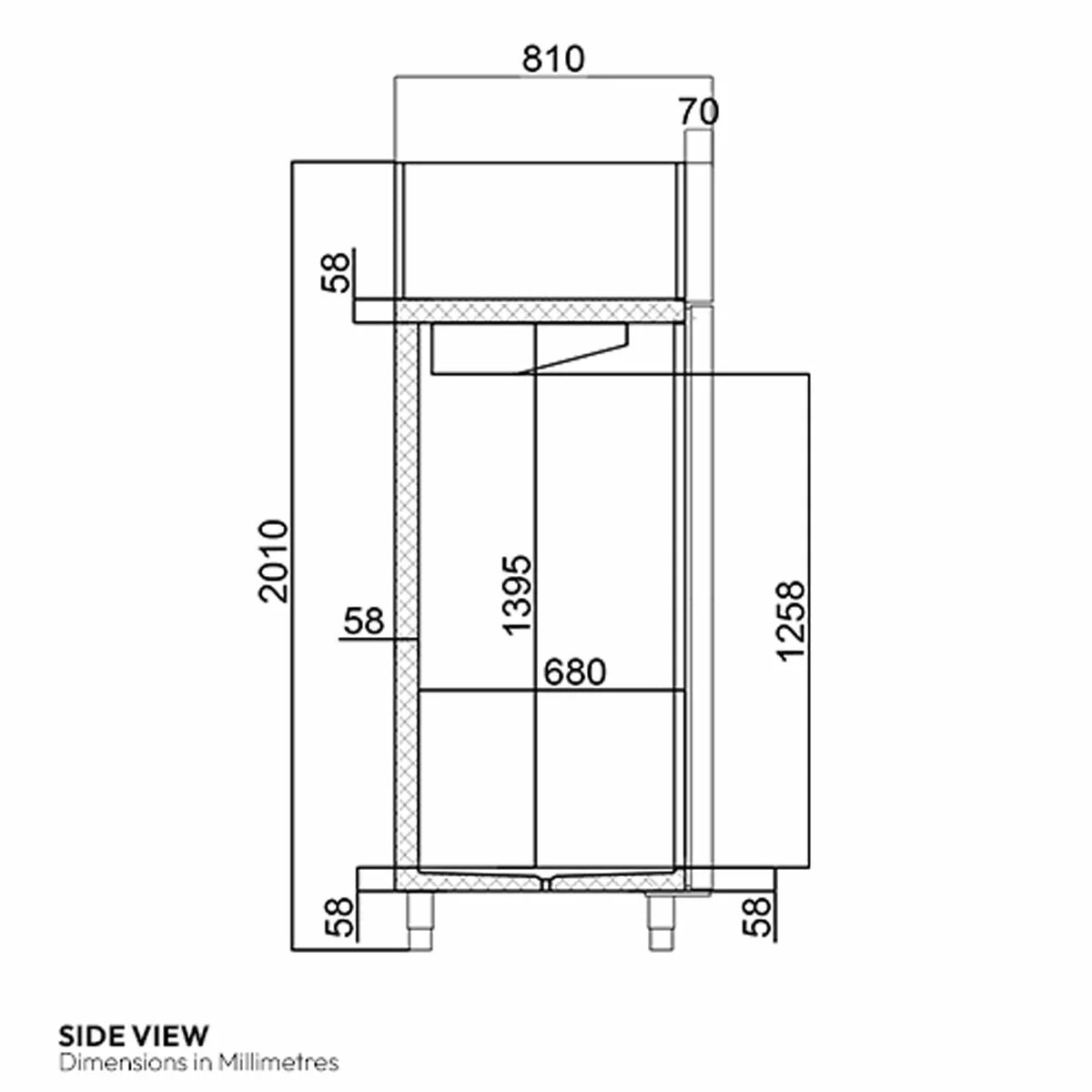Contender FZU004 Commercial 600L Single Door Catering Freezer, D Rated
