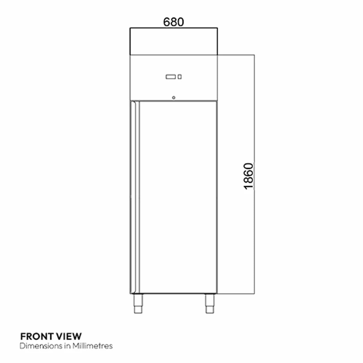 Contender FZU004 Commercial 600L Single Door Catering Freezer, D Rated