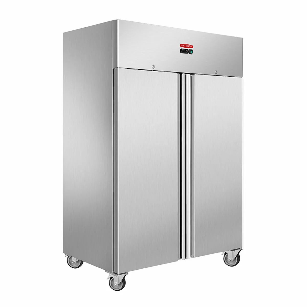 Contender FZU011 Commercial 1200L Double Door Freezer, E Rated in Stainless Steel, view 2