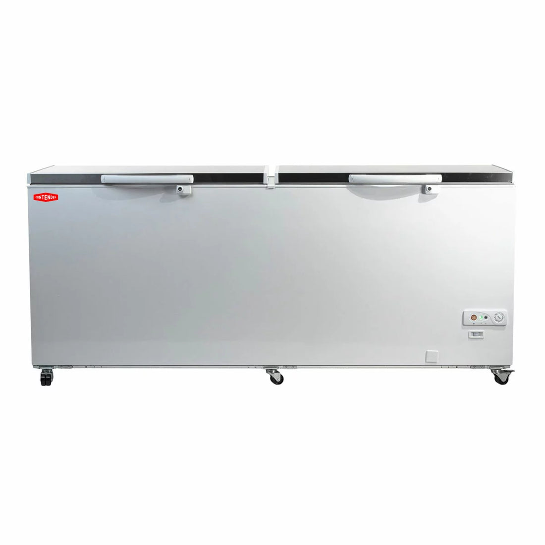 Contender FZC019 Commercial 655L Twin Lid Chest Freezer, D Rated in White