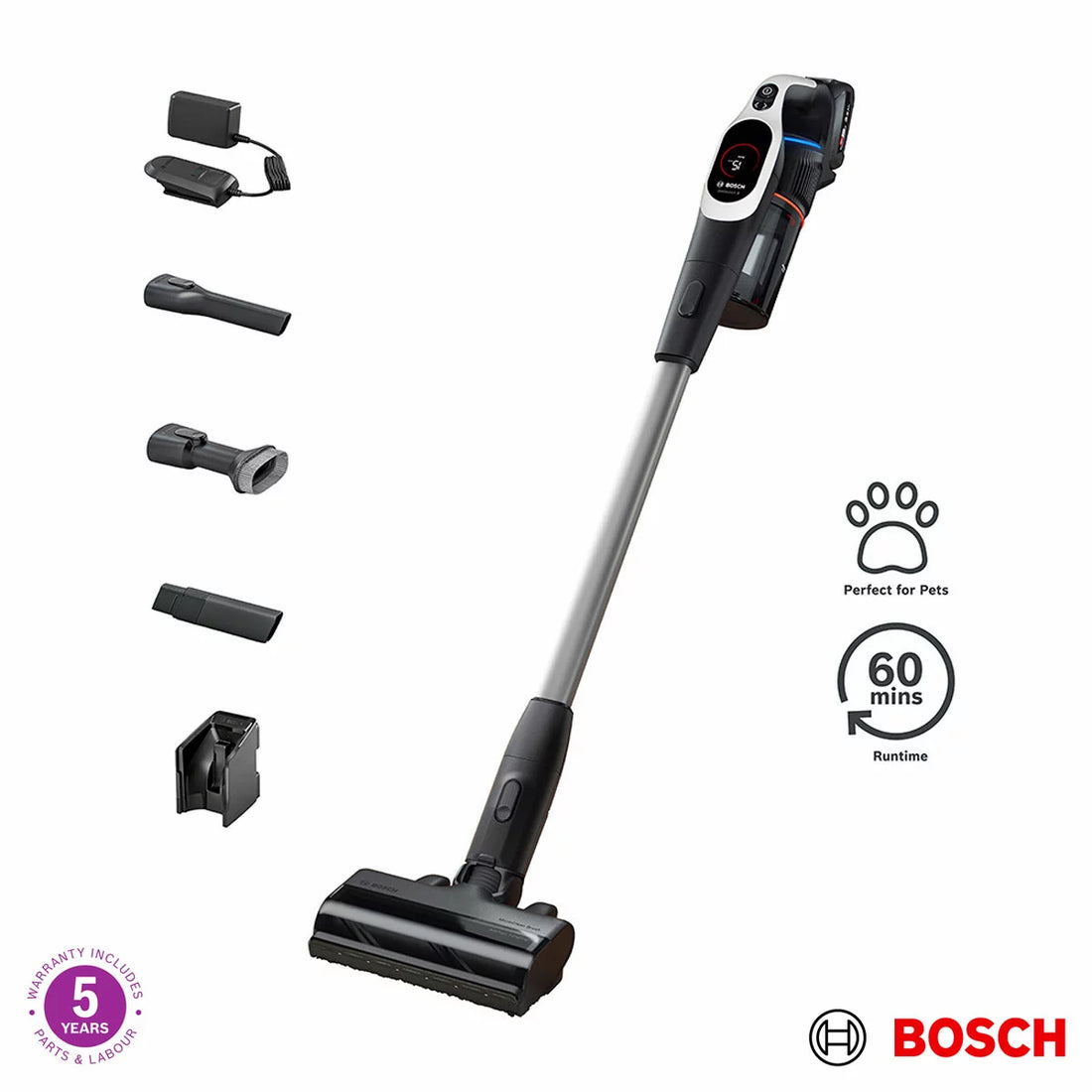 Bosch BBS931WGB Unlimited 9 Cordless Vacuum Cleaner in White