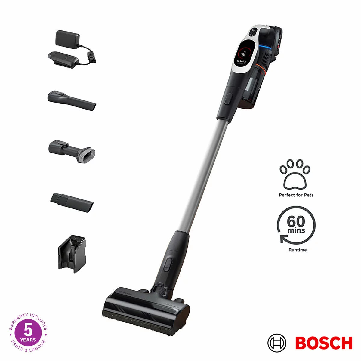 Bosch BBS931WGB Unlimited 9 Cordless Vacuum Cleaner in White