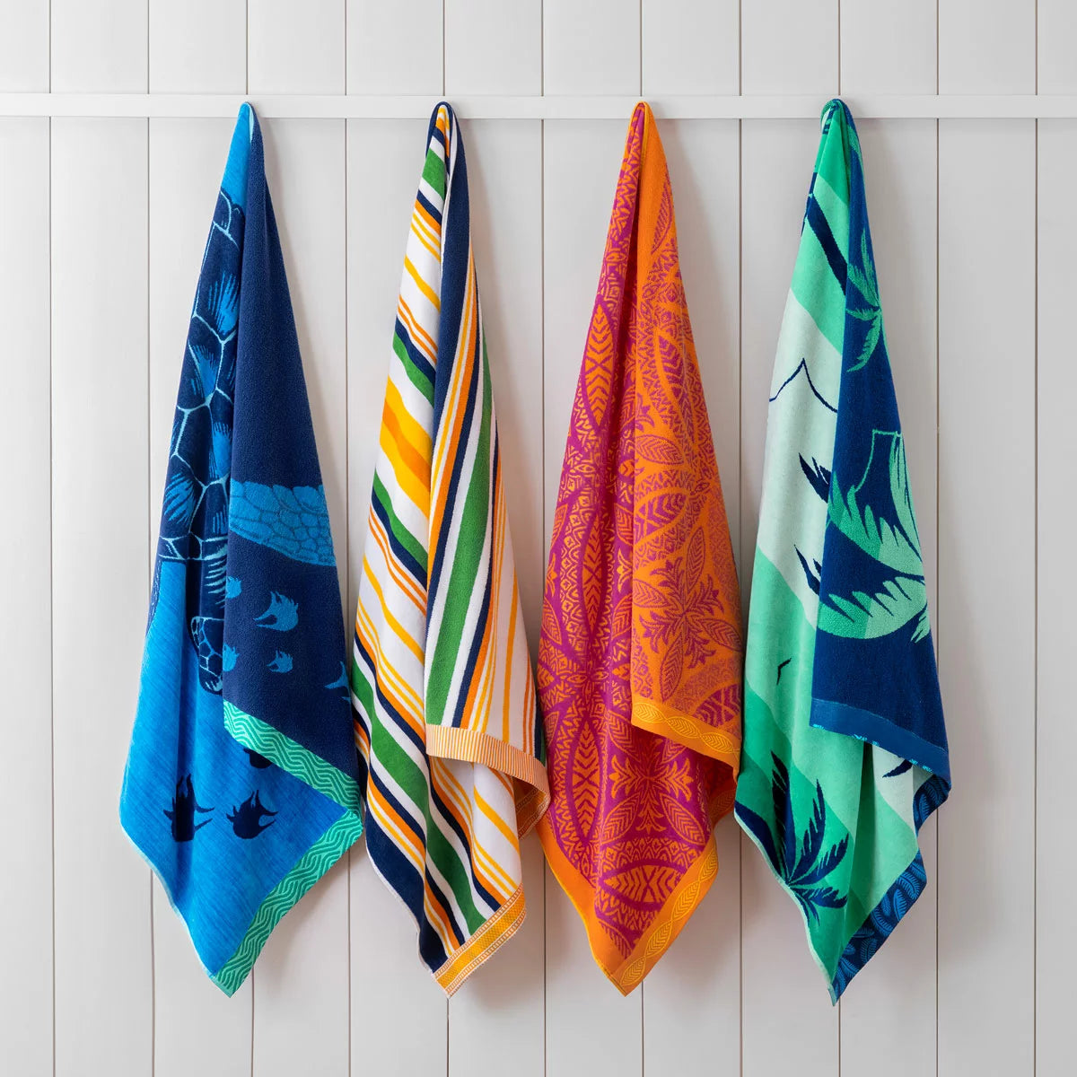 Oversized 100% Cotton Beach Towel, in 6 Designs
