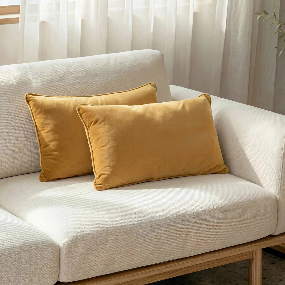 Sutton Place Collection Velvet Cushion 2 Pack, 35 x 55 cm