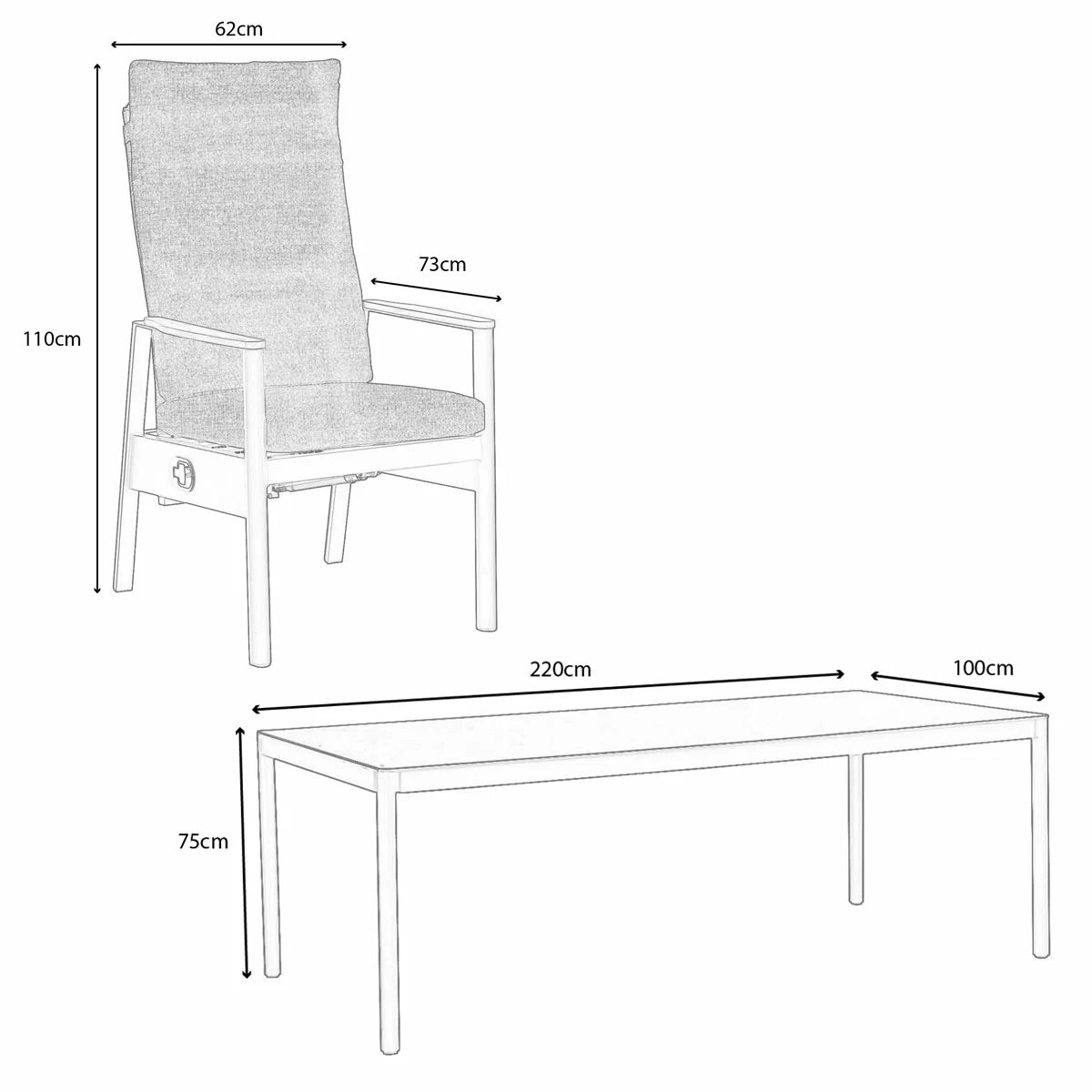 Norfolk Leisure Sterling 7 Piece Rope Dining Set