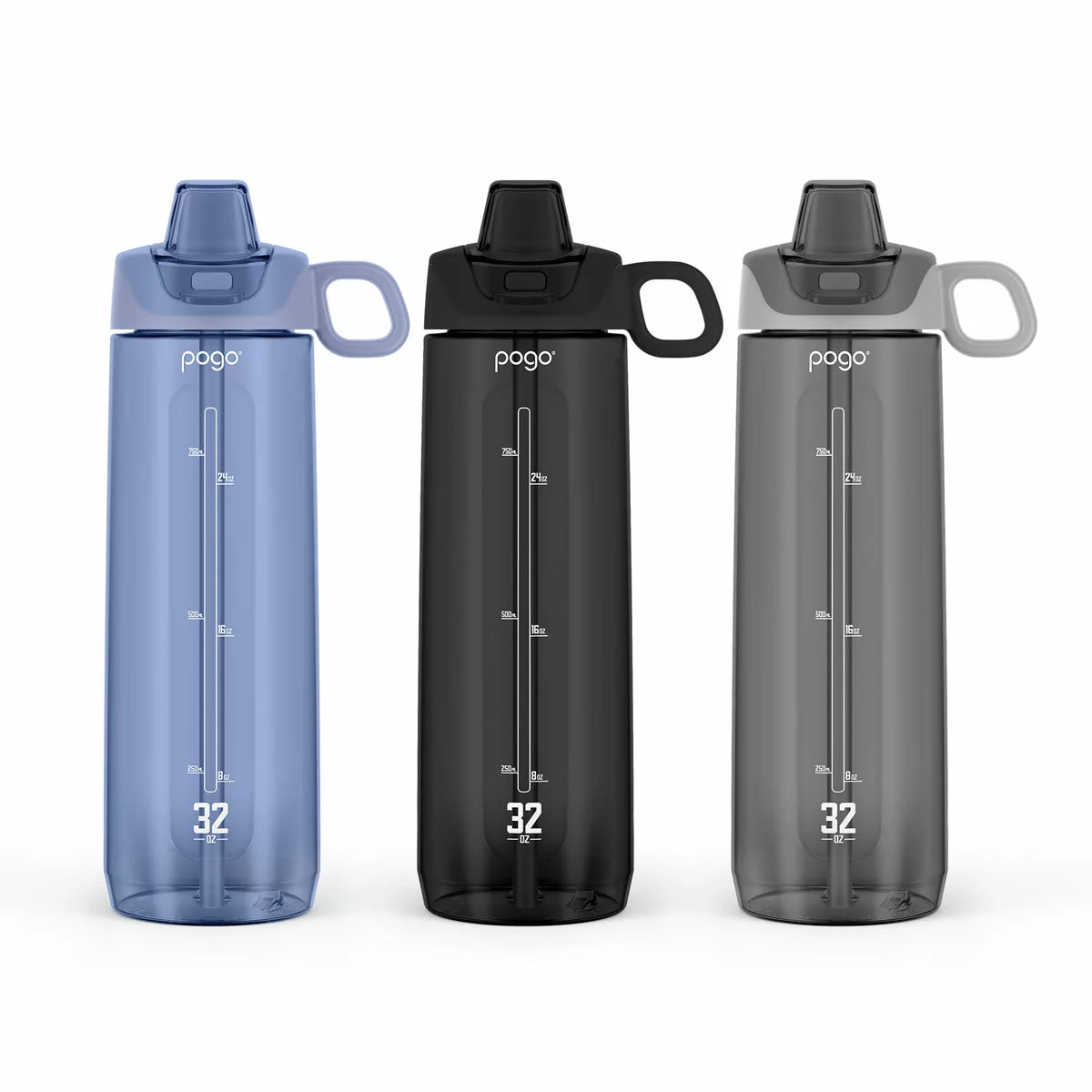 Pogo Tritan Water Bottles 909ml, 3 Pack Sets