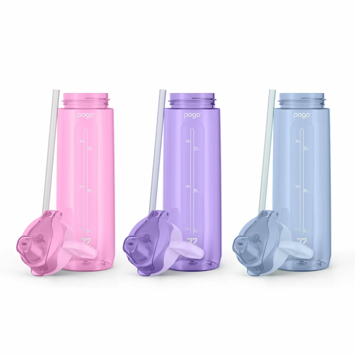 Pogo Tritan Water Bottles 909ml, 3 Pack Sets