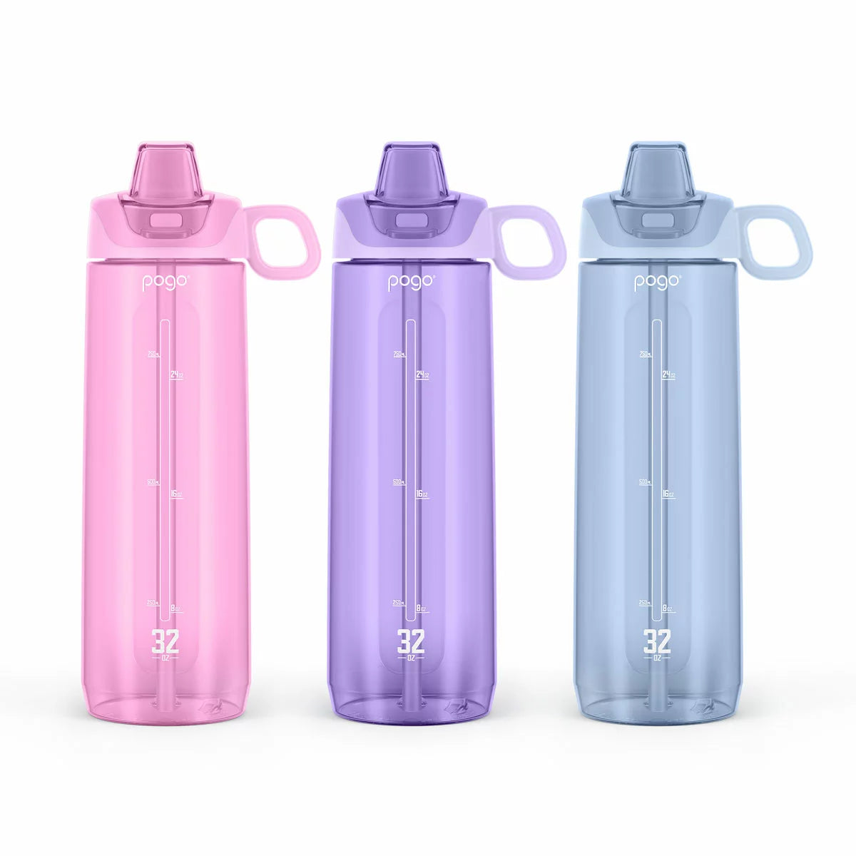 Pogo Tritan Water Bottles 909ml, 3 Pack Sets