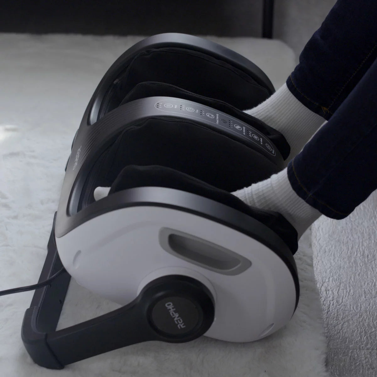 Renpho PUK-R-D001R-WH 2 in 1 Foot & Calf Massager in White