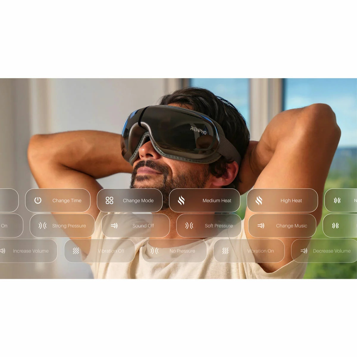 Renpho PUK-R-G01 Eyeris 3 Voice Controlled Eye Massager in Black