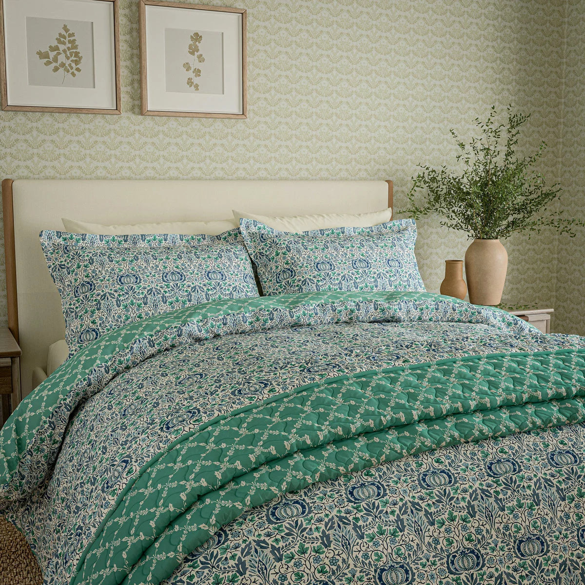 Morris & Co. Little Chintz Blue Duvet Cover Set, in 3 Sizes