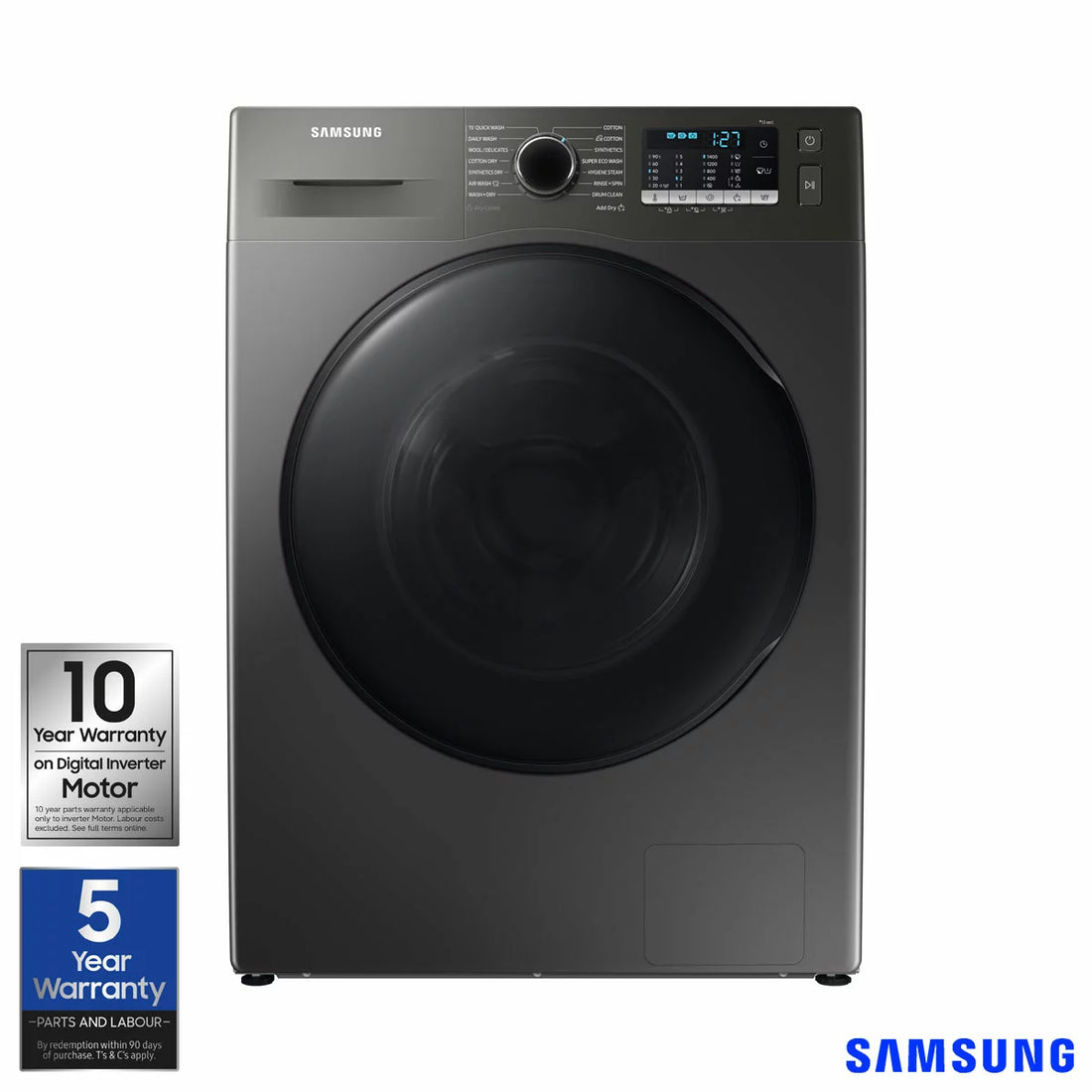 Samsung WD80TA046BX 8/5kg Washer Dryer, E Rated in Silver