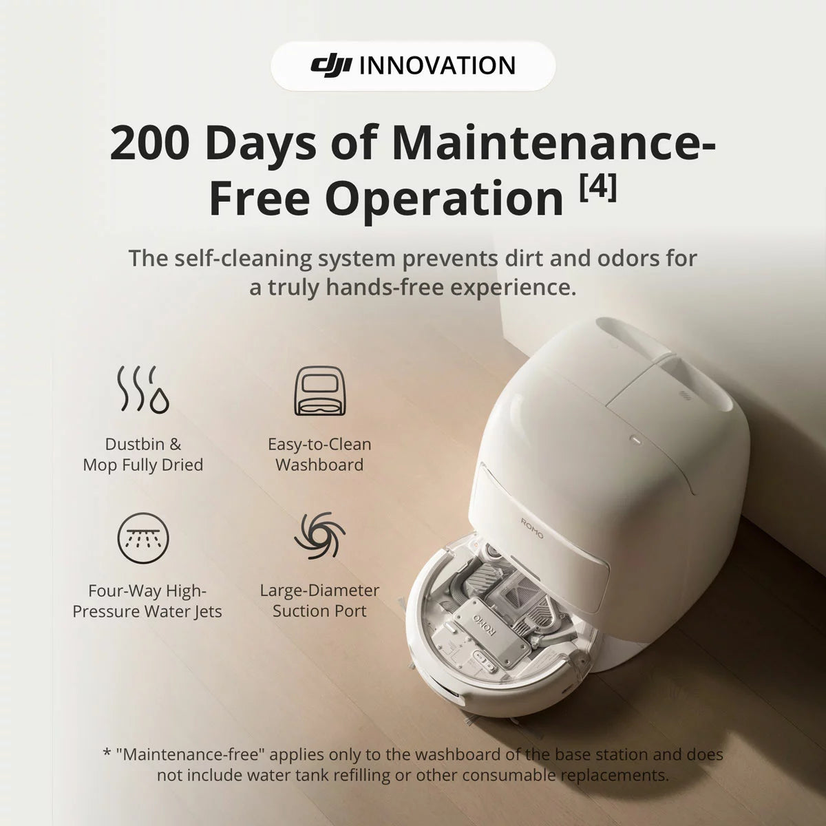 DJI Romo A Robot Vacuum & Mopping with Accessory Kit Bundle