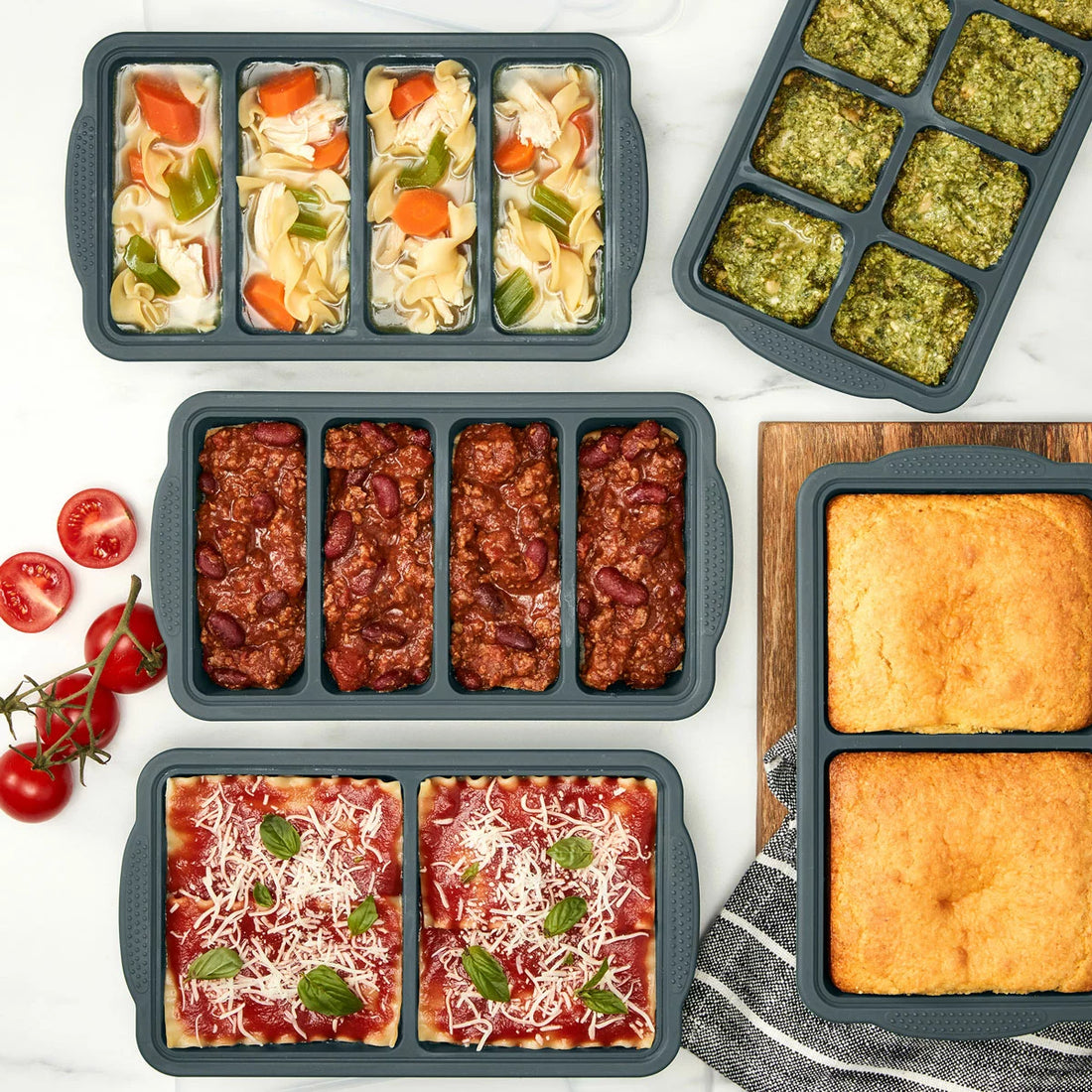 MIU Silicone Freezer Tray, 5 piece set
