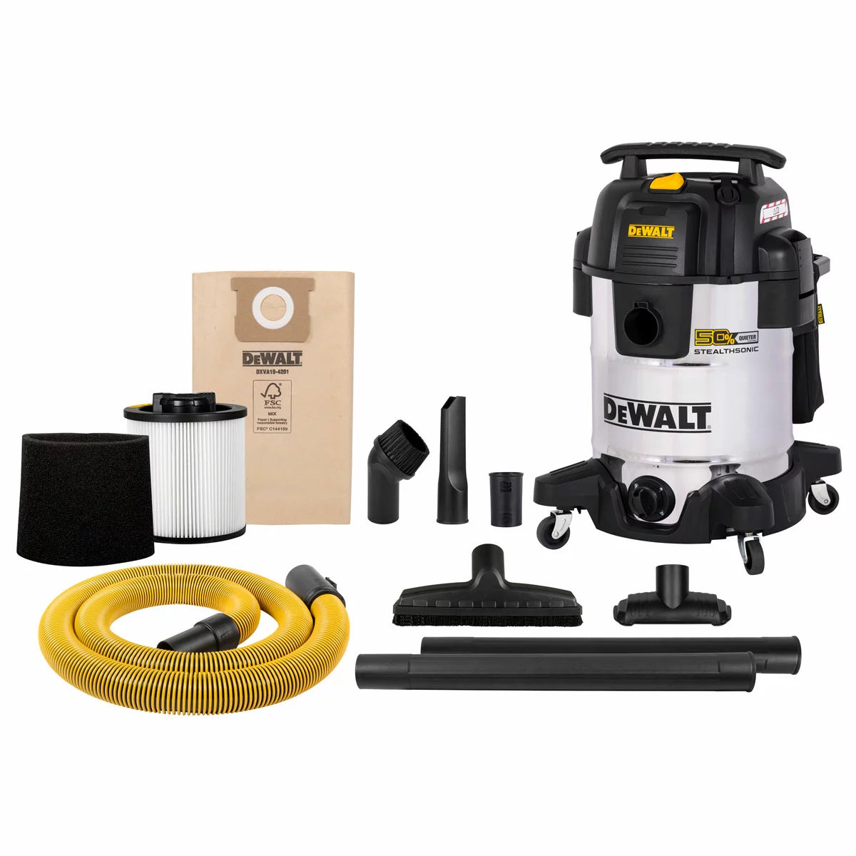 DEWALT® Wet & Dry Corded Vacuum Cleaner, 45 Litre with 2.1m Hose