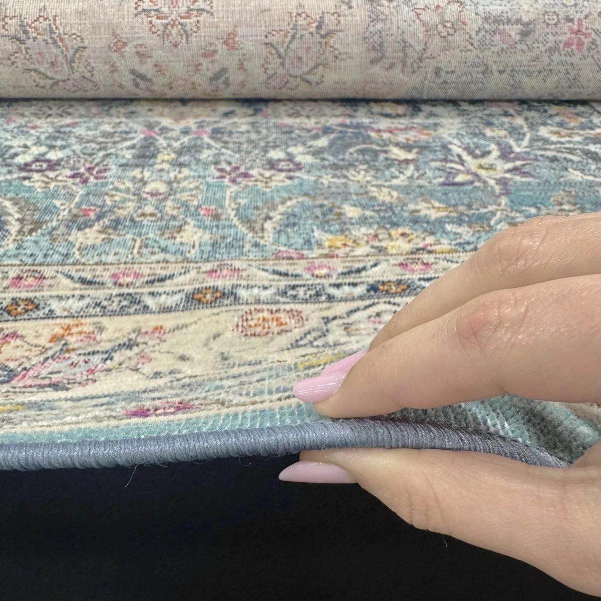Concept Looms Vintage Kashan Blue Rug, in 3 Sizes