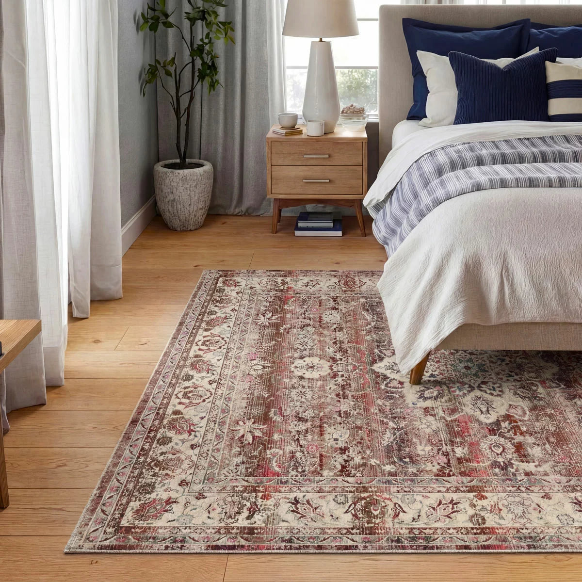 Concept Looms Vintage Kashan Red Rug, in 3 Sizes