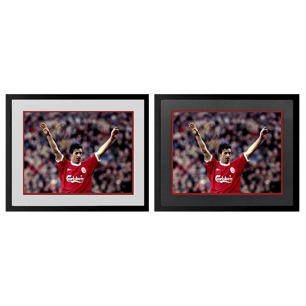 Robbie Fowler Signed Framed Liverpool 16x12 Image in 2 Options: White or Black