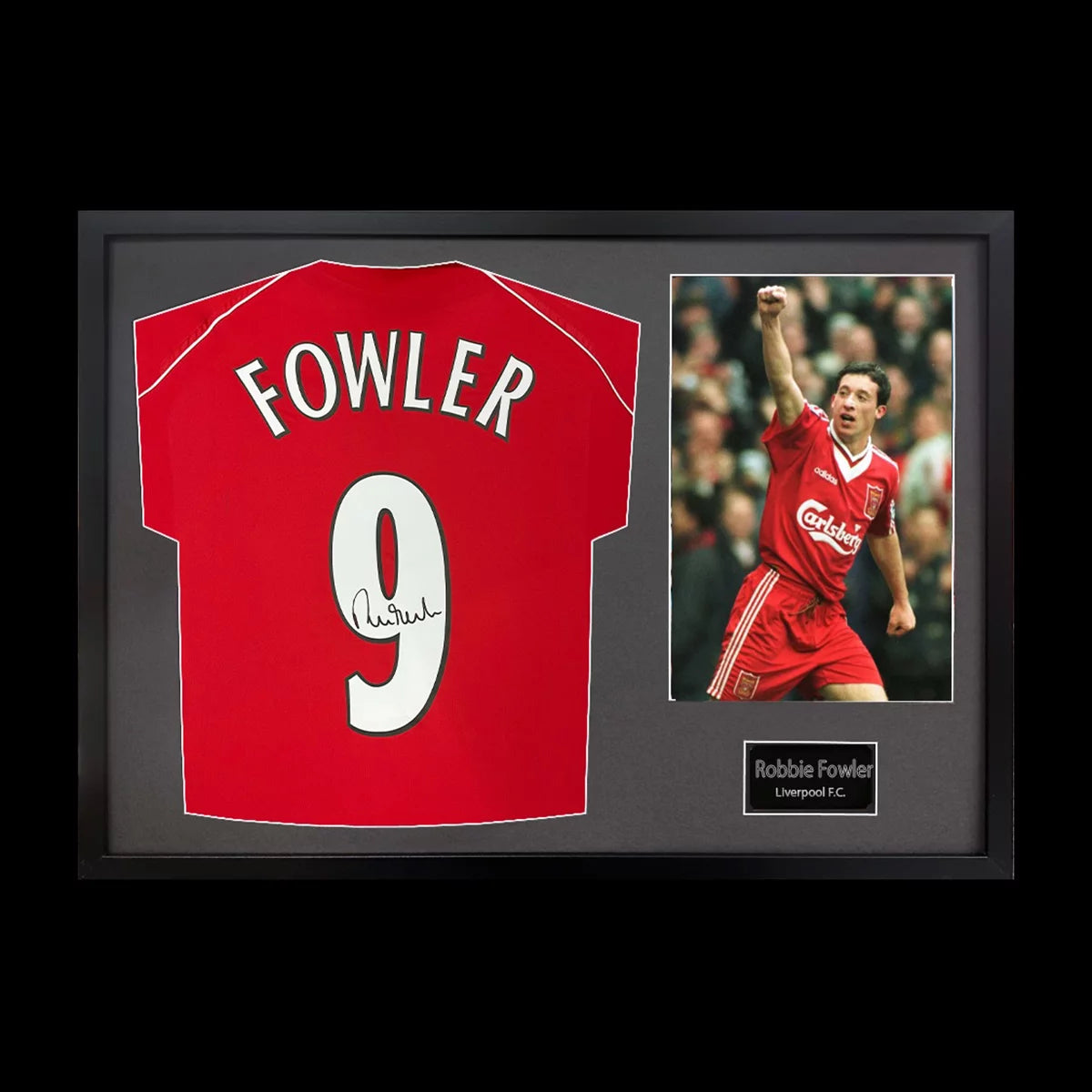 Robbie Fowler Signed Framed Liverpool Football Shirt including 1 Photo in 2