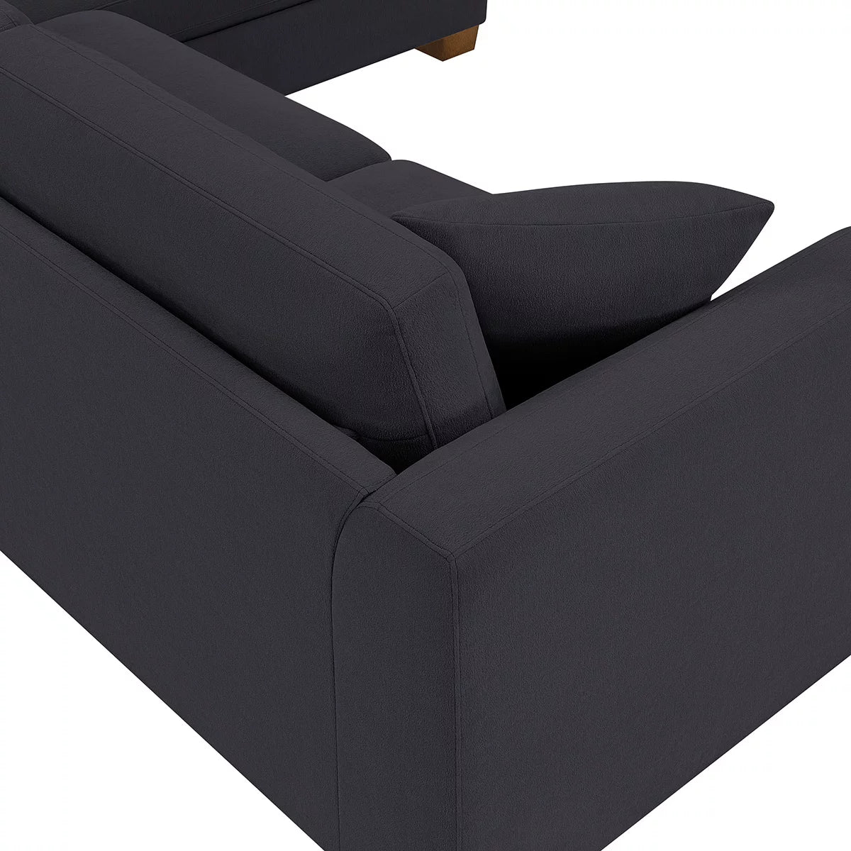 Thomasville Walsen Blue Fabric Corner Sofa with Storage Ottoman, Right Hand