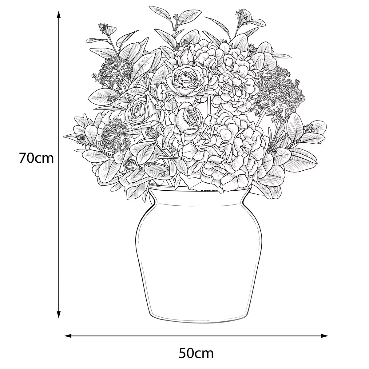 Artificial Summer Bouquet in Vase