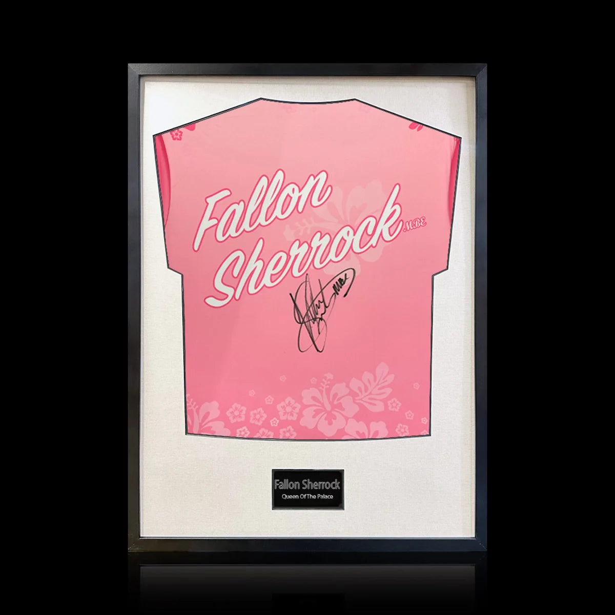 Fallon Sherrock Signed Framed Darts Shirt in 2 Options: White or Black Mount