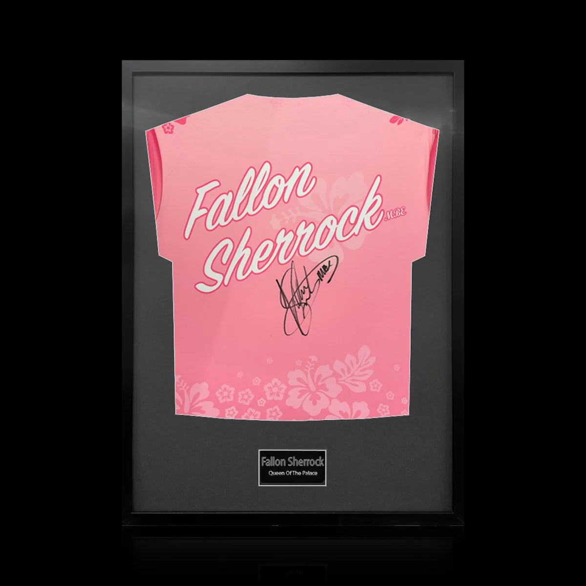 Fallon Sherrock Signed Framed Darts Shirt in 2 Options: White or Black Mount