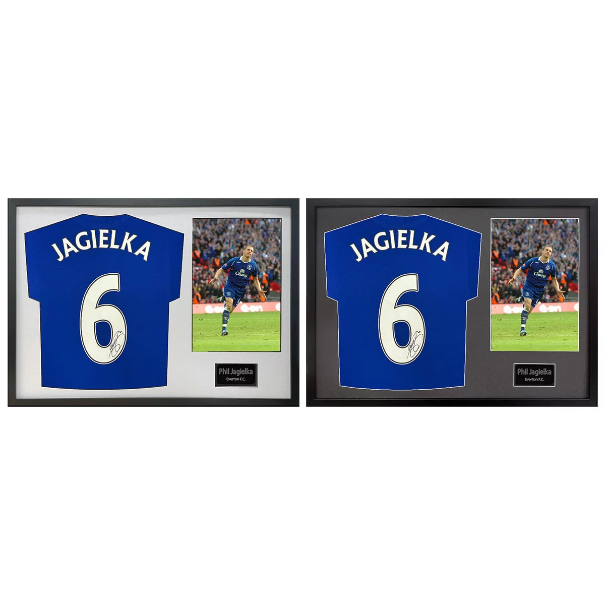 Phil Jagielka Signed Framed Everton Football Shirt, including 1 Photo in 2