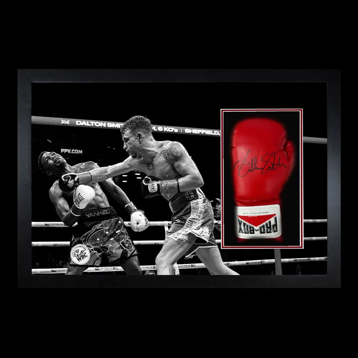 Dalton Smith Signed Framed Boxing Glove in 2 Options: Punch or Celebration