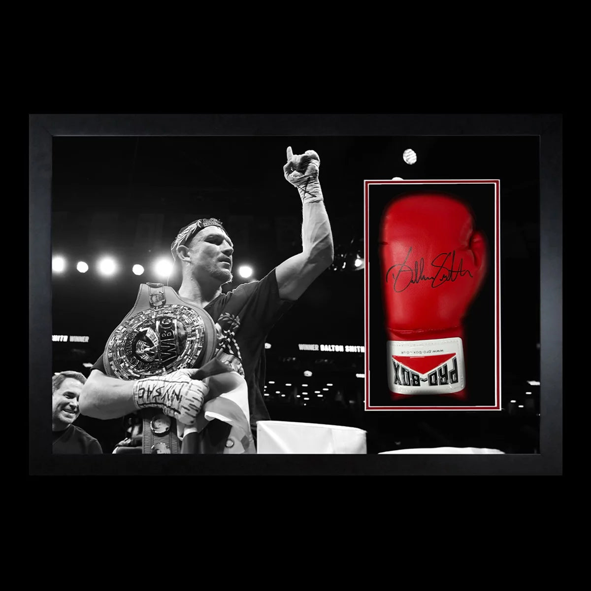 Dalton Smith Signed Framed Boxing Glove in 2 Options: Punch or Celebration