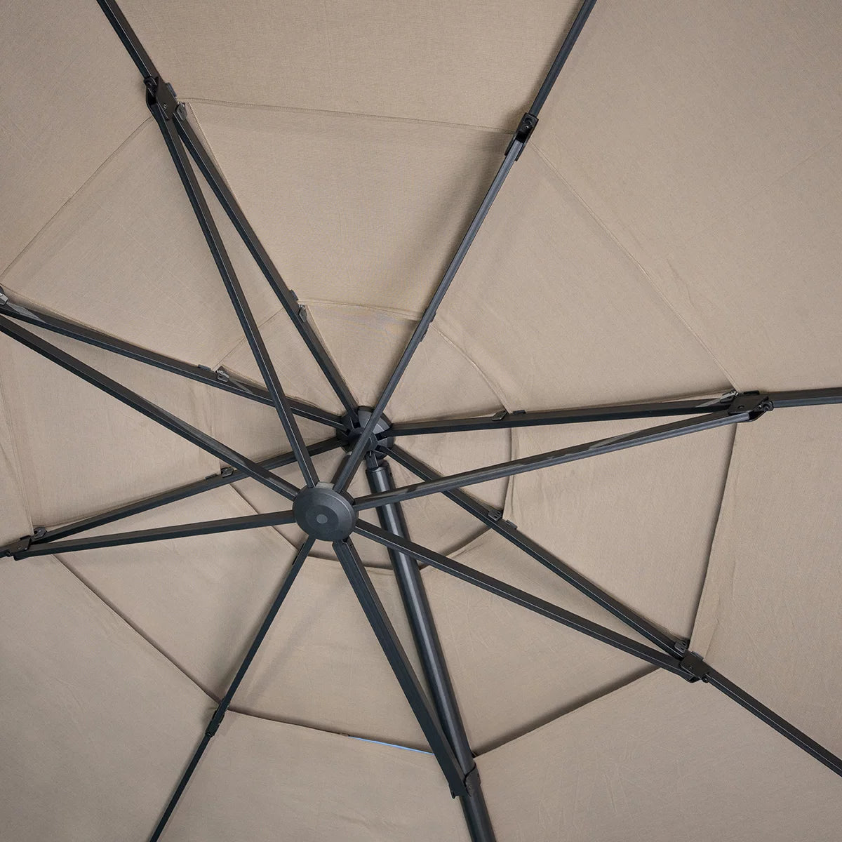 SunVilla 13ft (3.9m) Round 3-Tier Cantilever Umbrella with Base (non-LED)