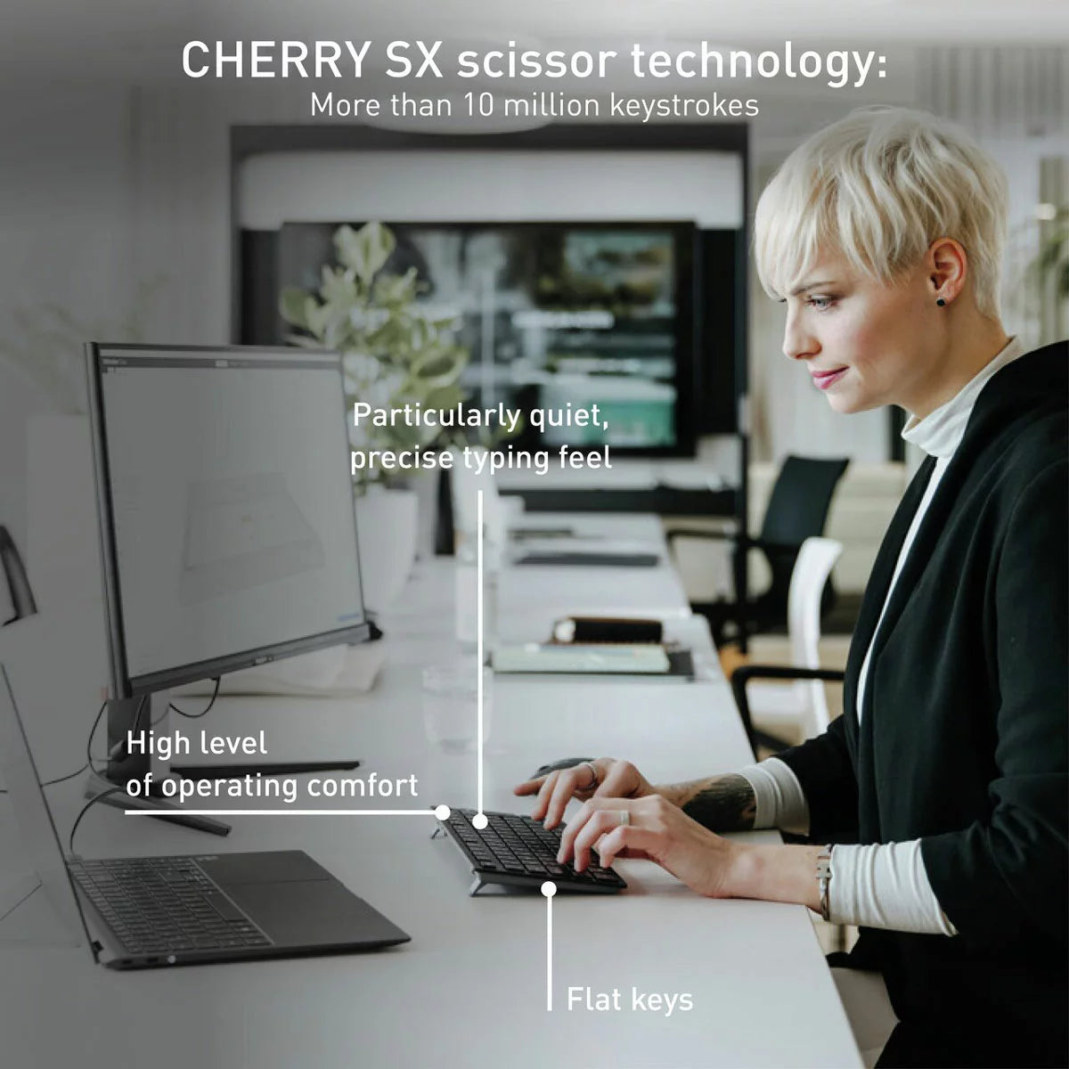 Cherry KW 9200 Mini, Wireless Keyboard with Pouch