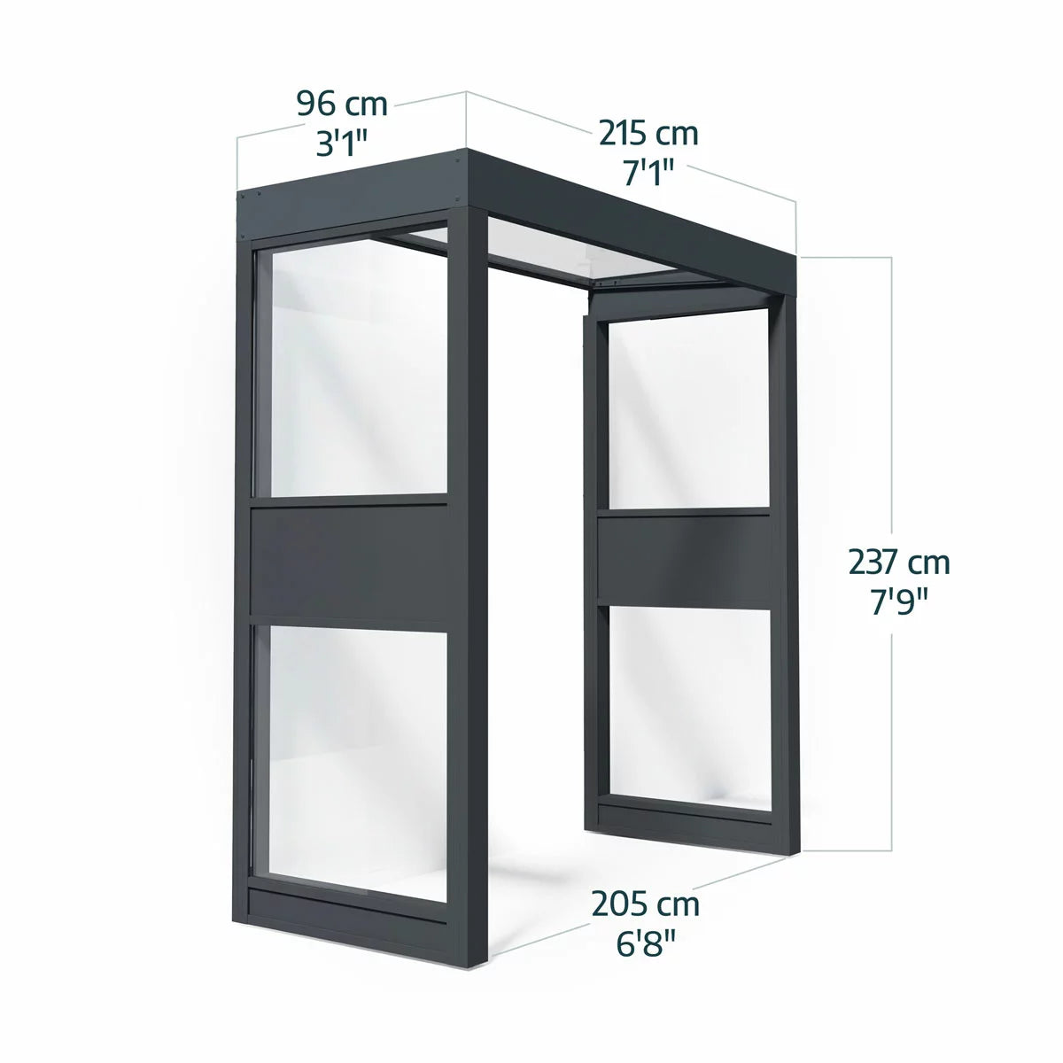 Palram Sophia Pro 215 x 96cm Door Awning Bundle