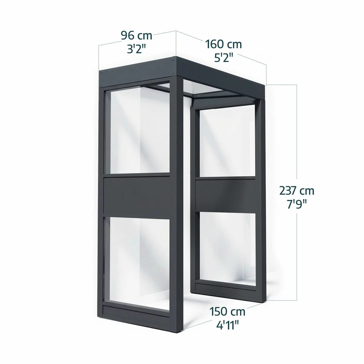 Palram 160 x 96cm Pro Door Awning Bundle