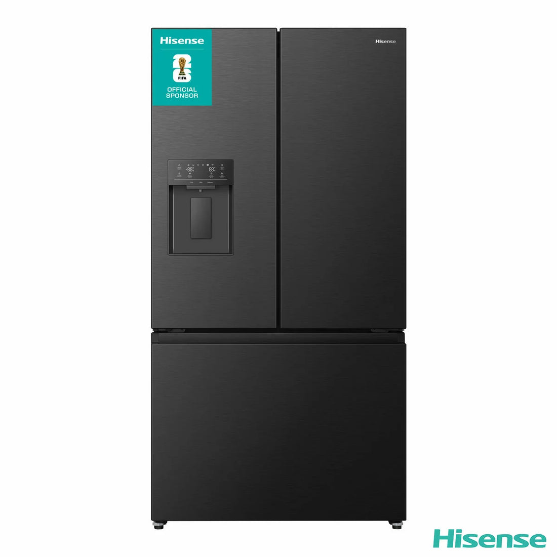 Hisense RF815N4SEFE, French Door Fridge Freezer E Rating in Black Stainless