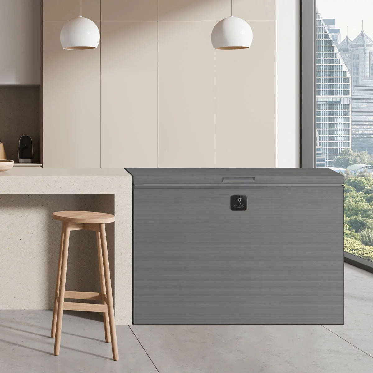Hisense FT280WN3SGD, 277L Chest Freezer, D Rated in Silver