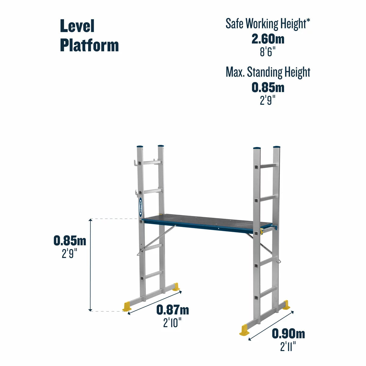 Werner 5-in-1 Combination Ladder with Platform, view 5