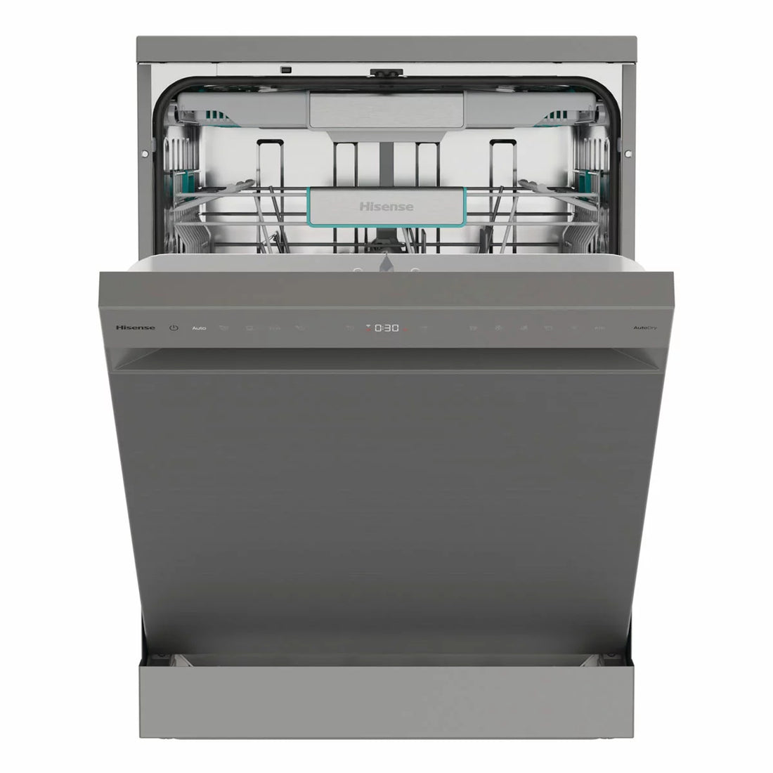 Hisense HS673A90XUK, 16 Place Settings Dishwasher, A Rated in Silver