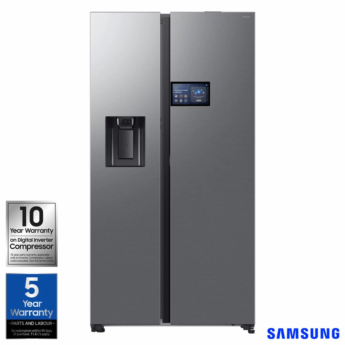 Samsung Series 9, RS90F64EETEU Side by Side Fridge Freezer, E Rated in Silver