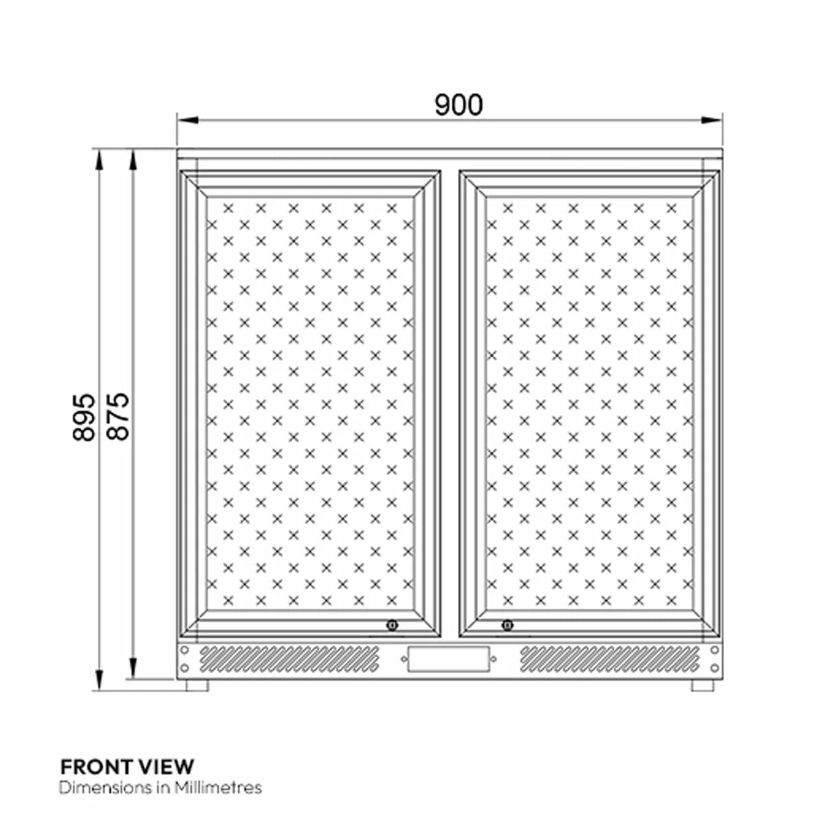 Contender RRG020 Commercial 220L Hinged Double Door Bottle Cooler, C Rated