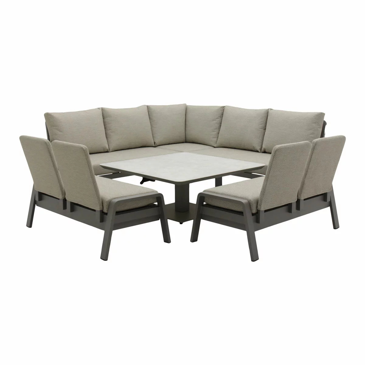 Bramblecrest Malta 4 Piece Deep Seating Patio Set with Height Adjustable Table