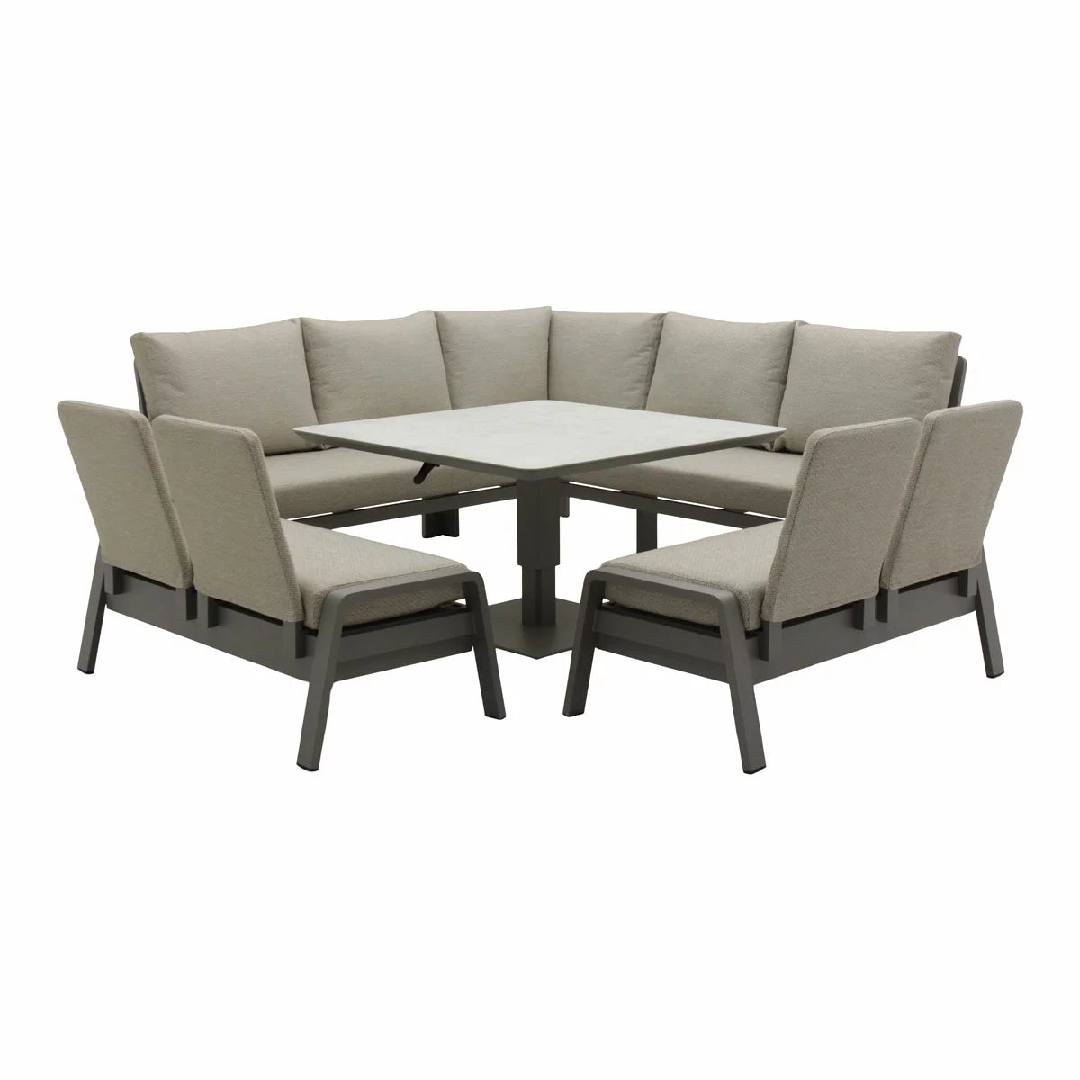 Bramblecrest Malta 4 Piece Deep Seating Patio Set with Height Adjustable Table