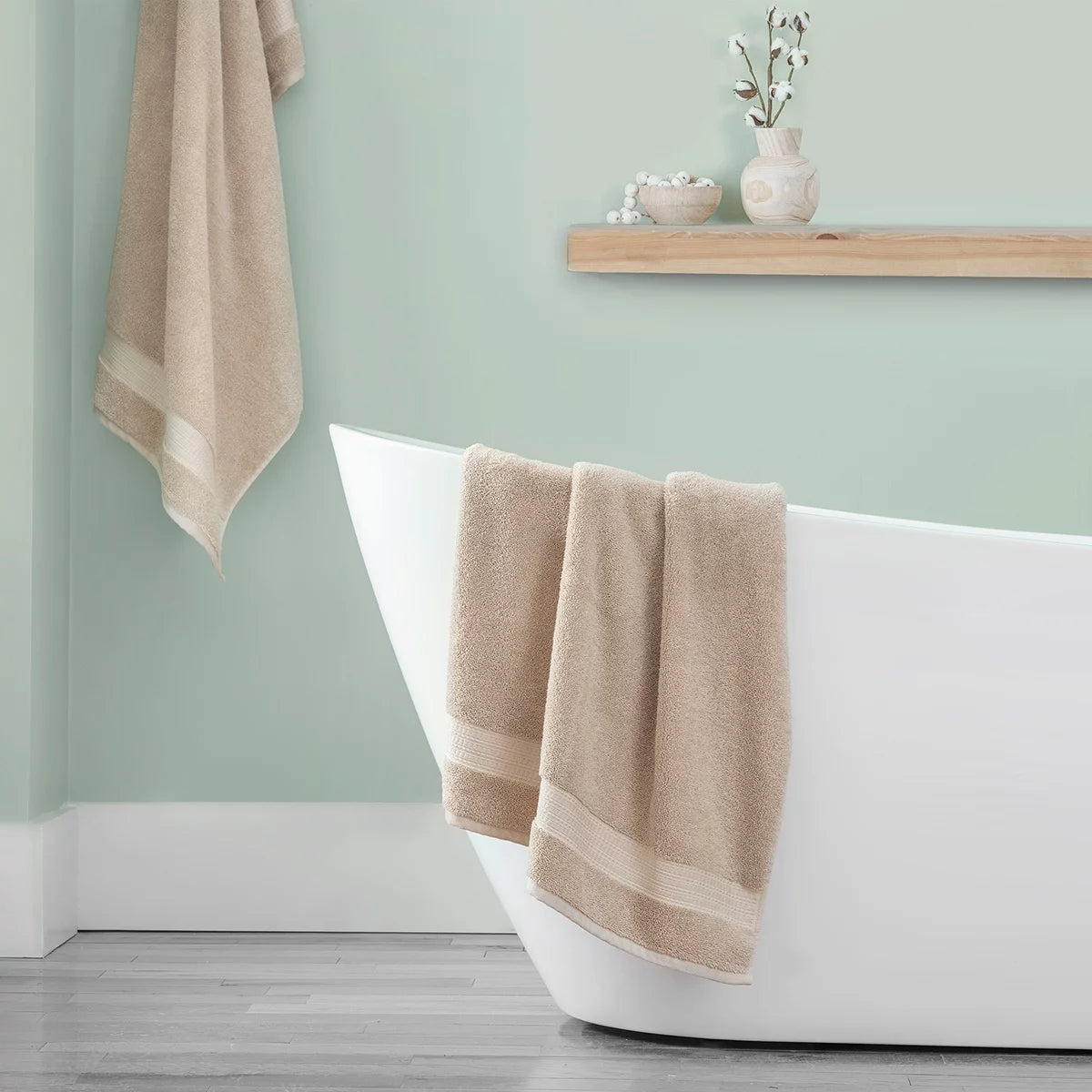 Grandeur 100% Cotton Bath Towels, 2 Pack